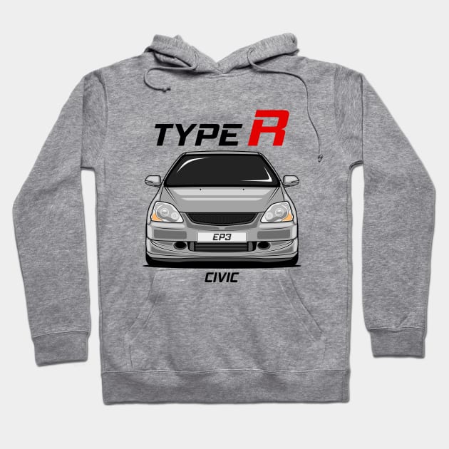 GoldenTuners Civic EP3 Type R Silver Hoodie